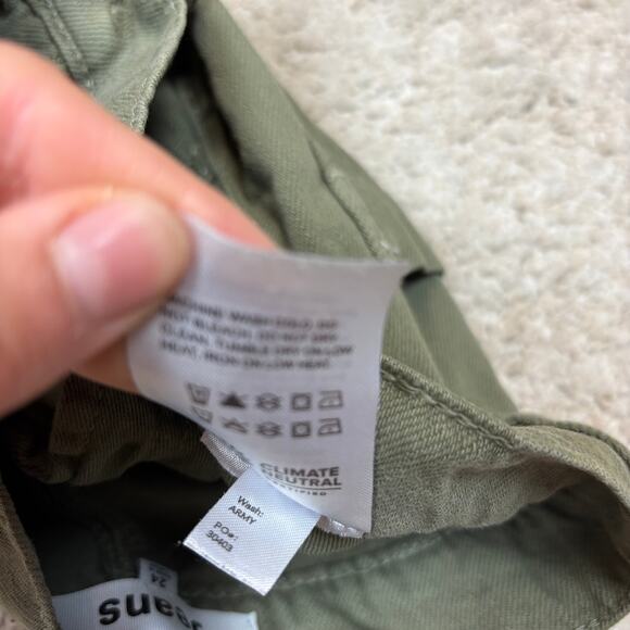 Reformation Bailey High Rise Utility Pants Women's 24 Military Cargo Wide Leg - Picture 9 of 11